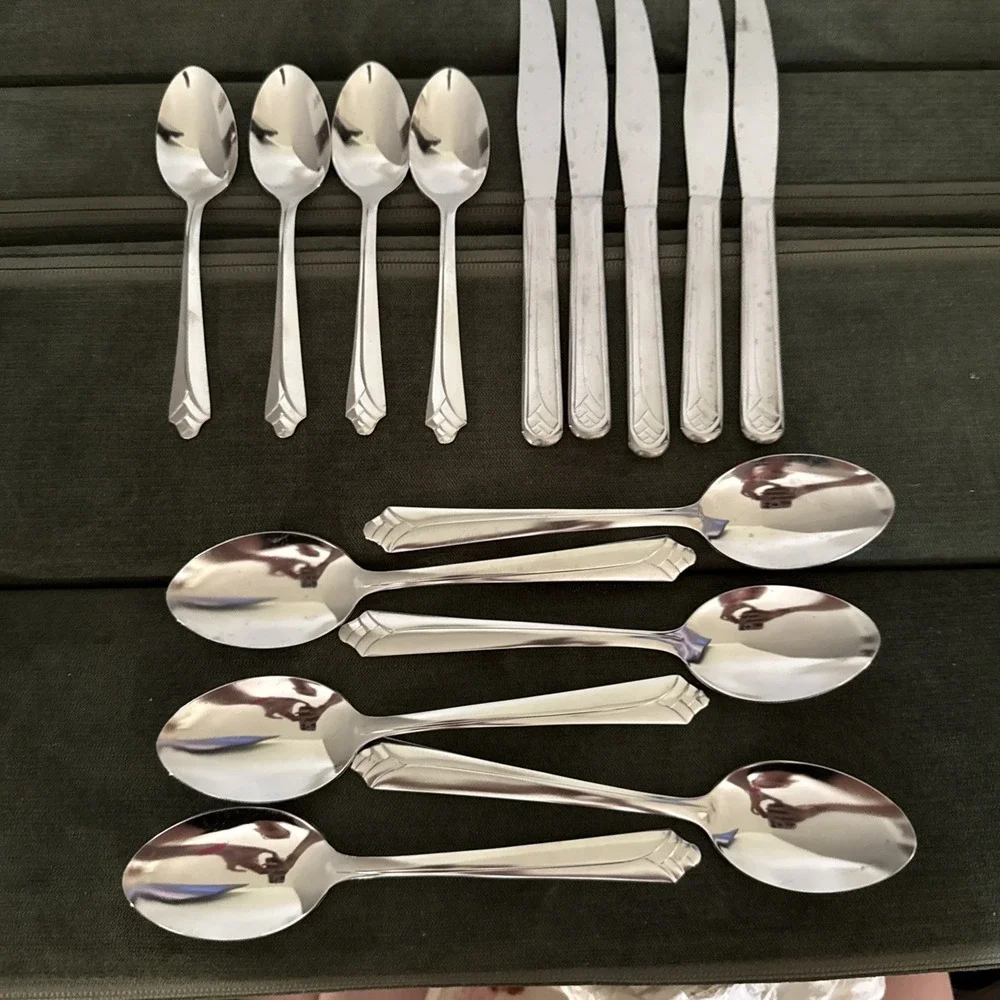 15 Pieces Vintage Ekco Silver‎ Stainless USA Flatware KENILWORTH Silverware